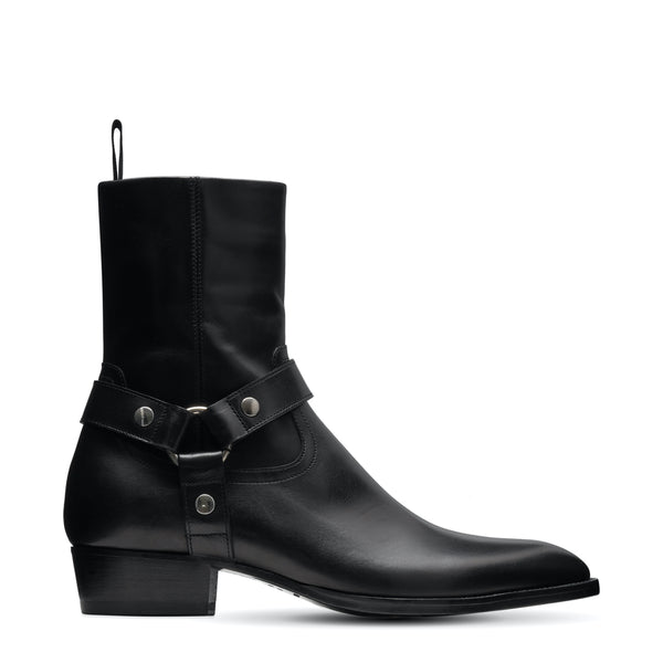 Harness Boot – Black Leather