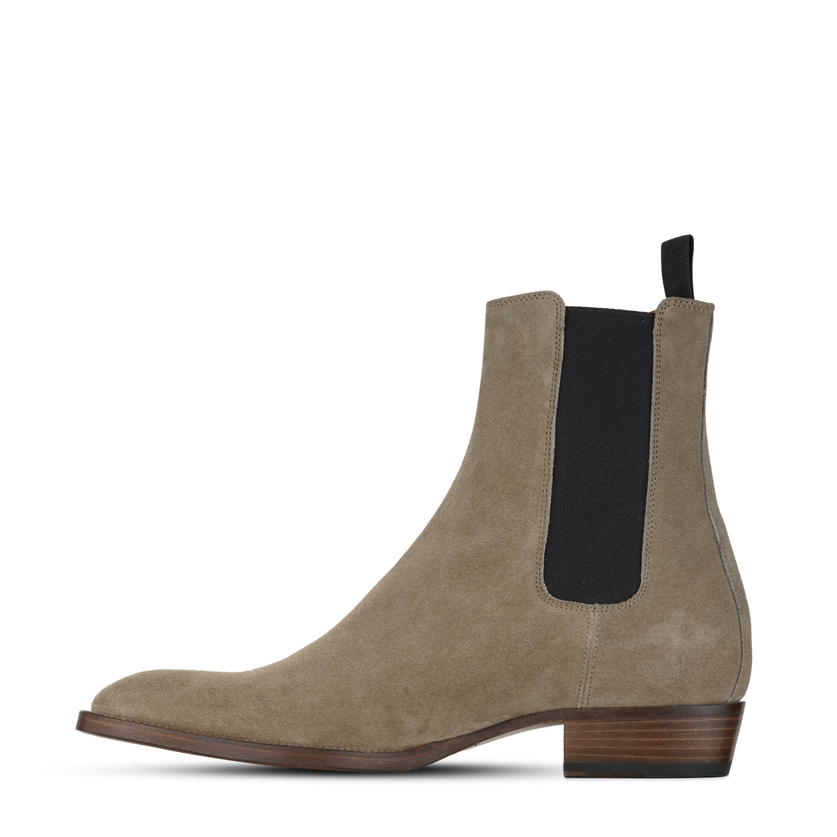 Unknown Articles Light Tobacco Suede Chelsea Boot interior side profile