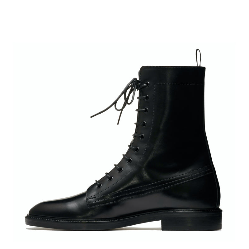 Lace-Up Boot – Black Leather